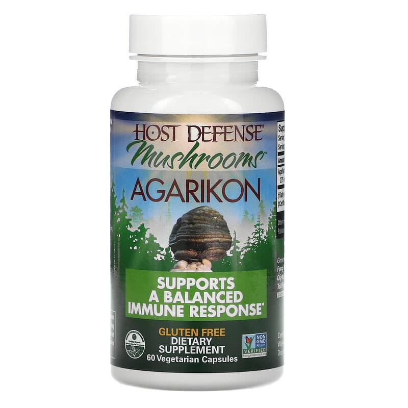 Fungi Perfecti Host Defense, Mushrooms, Agarikon, 60 Vegetarian Capsules