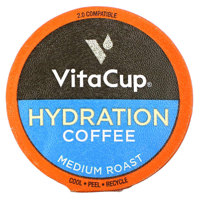 VitaCup, Hydration, Coffee & Electrolytes, Medium Roast, 18 Pods, 0.16 oz (4.5 g) Each