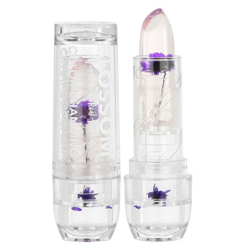 Blossom, Crystal Lip Balm, Color Changing, Purple, 3 g