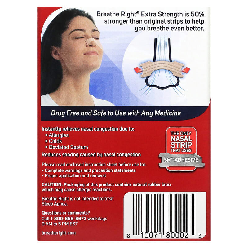 Breathe Right, Nasal Strips, Extra Strength, 26 Tan Strips