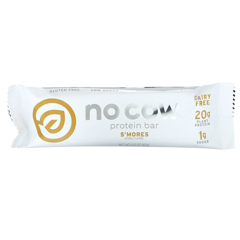 No Cow, Protein Bar, S'mores, 12 Bars, 2.12 oz (60 g)