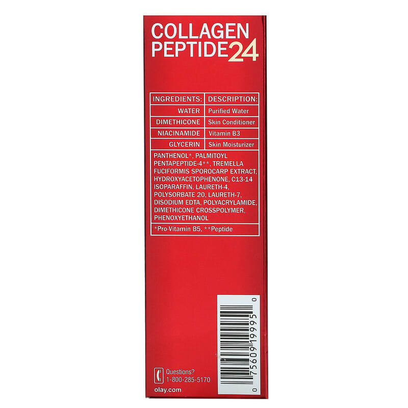 Olay, Regenerist, Collagen Peptide 24, Serum, Fragrance-Free, 1.3 fl oz (40 ml)