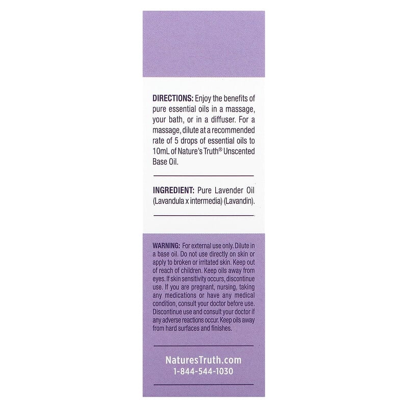 Nature's Truth, Pure Essential Oil, Rejuvenating Lavender, 0.51 fl oz (15 ml)