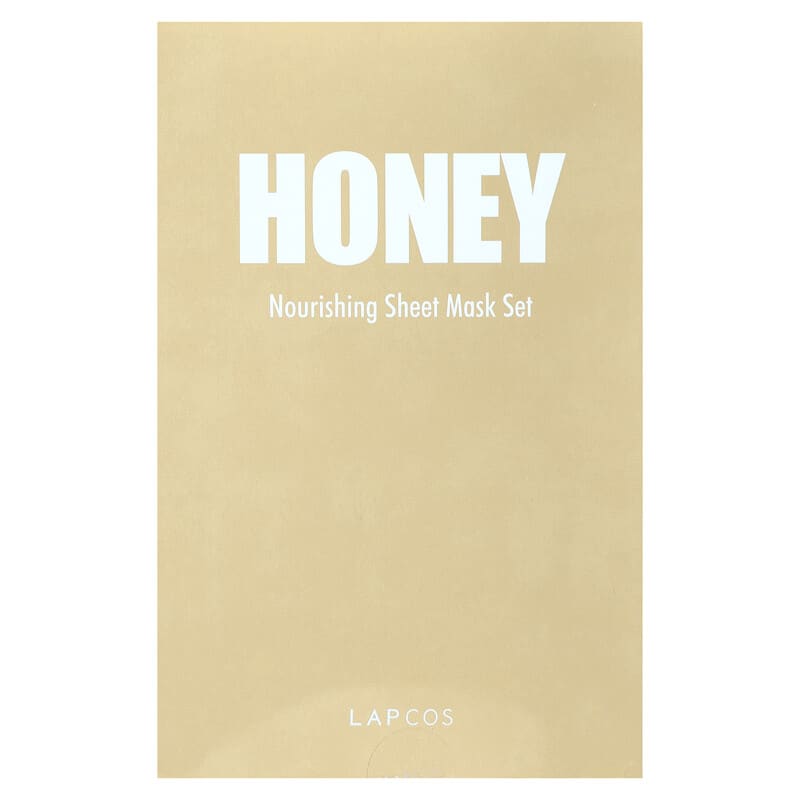 Lapcos, Honey Beauty Sheet Mask Set, Nourishing, 5 Sheets, 0.91 fl oz (27 ml) Each