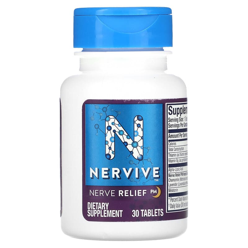 Nervive, Nerve Relief, PM, 30 Tablets