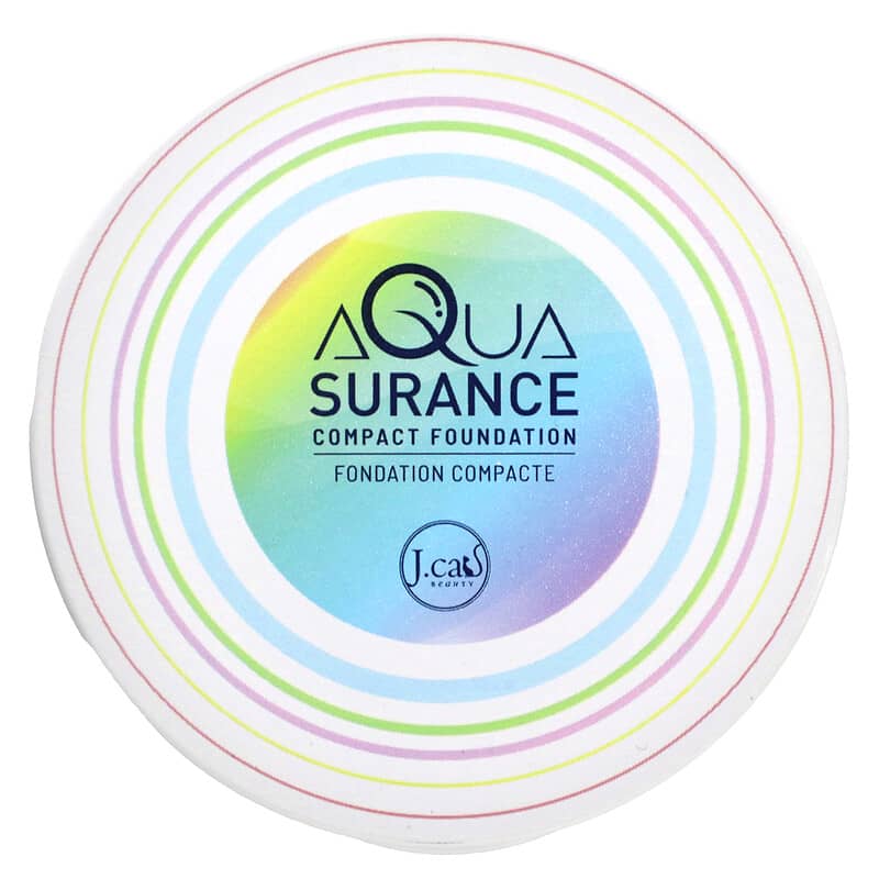 J.Cat Beauty, Aquasurance Compact Foundation, ACF100 Porcelain, 0.31 oz (9 g)