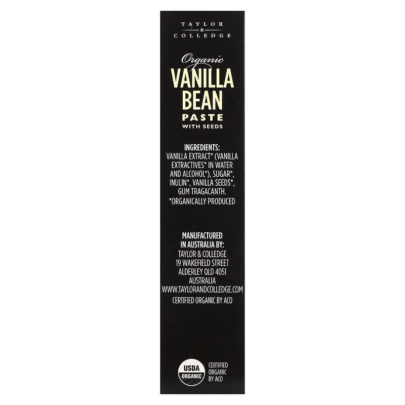 Taylor & Colledge, Organic Vanilla Paste With Seeds, 1.7 oz (50 g)