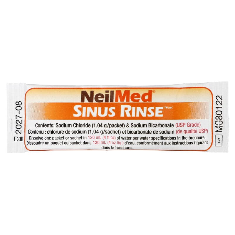 NeilMed, Kids, Sinus Rinse, Ages 2 +, 120 Premixed Sachets, 0.037 oz (1.04 g) Each