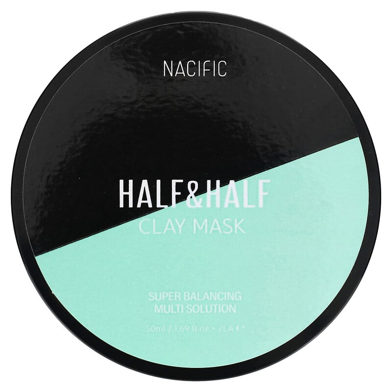 Nacific, Half & Half, Clay Beauty Mask, 2 Clay Masks, 1.69 fl oz (50 ml) Each