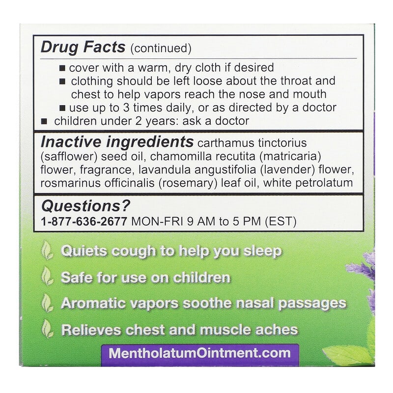 Mentholatum, Nighttime Vaporizing Rub, 1.76 oz (50 g)