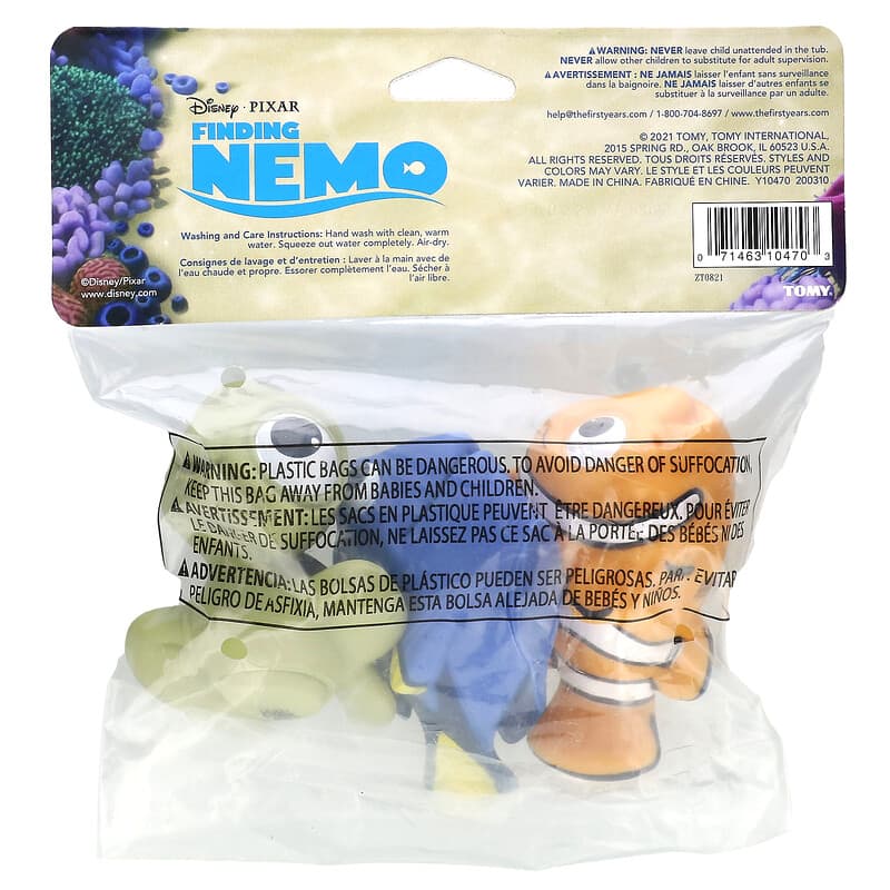 The First Years, Disney Pixar Finding Nemo, Bath Squirt Toys, 6M+, 3 Pack