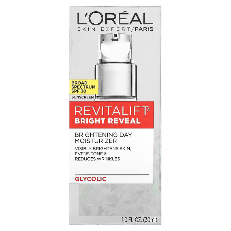 L'Oréal, Revitalift Bright Reveal, Brightening Day Moisturizer, SPF 30, 1 fl oz (30 ml)