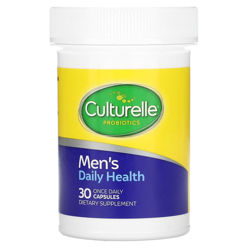 Culturelle, Probiotics, Men's Daily Health, 10 Billion CFUs, 30 Once Daily Capsules