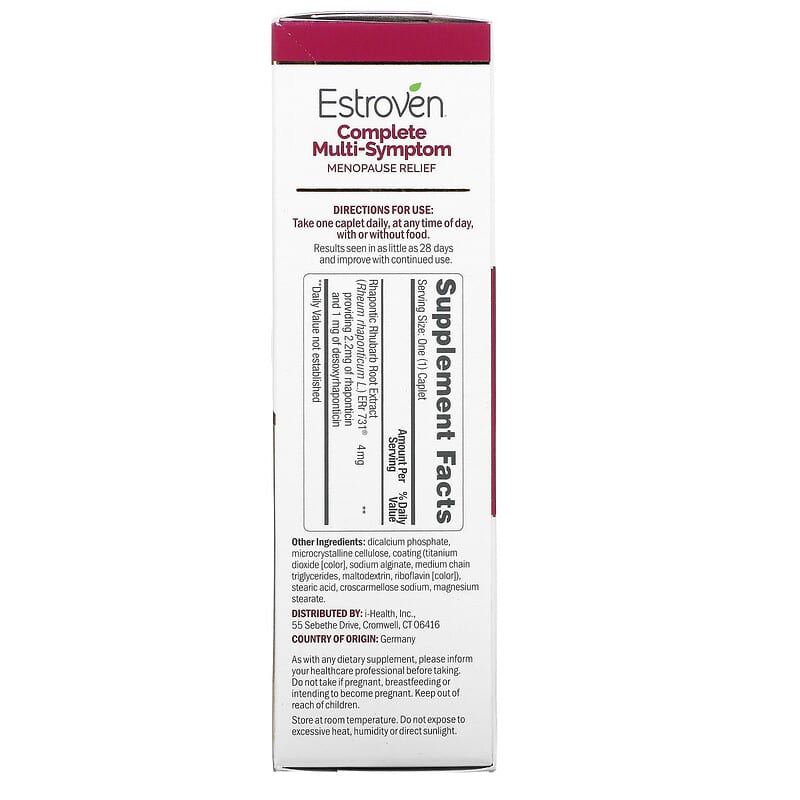 Estroven, Complete Multi-Symptom Menopause Relief, 60 Caplets