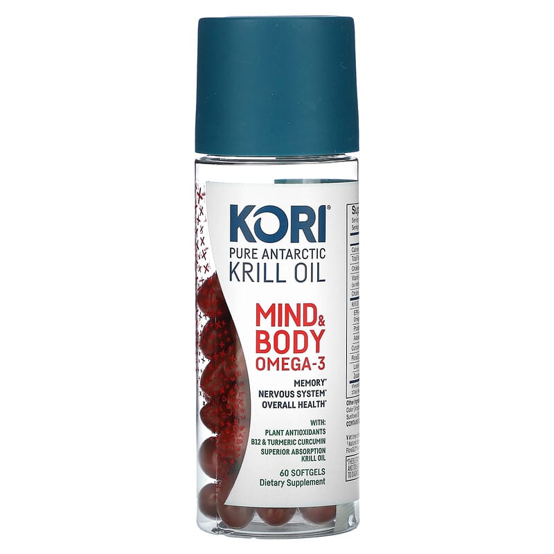 Kori, Pure Atlantic Krill Oil, Mind & Body Omega-3, 60 Softgels