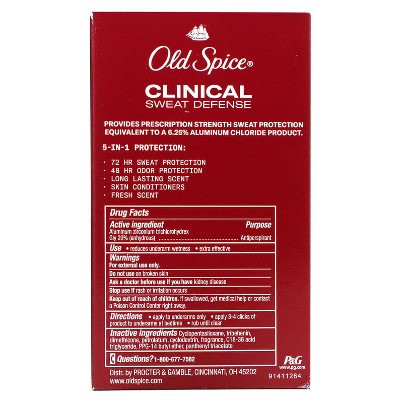 Old Spice, Clinical Sweat Defense, Anti-Perspirant/Deodorant, Stronger Swagger, 1.7 oz (48 g)