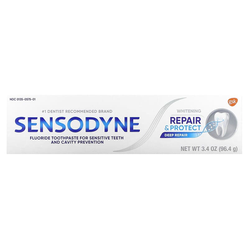 Sensodyne, Repair & Protect Whitening Toothpaste with Fluoride, 3.4 oz (96.4 g)