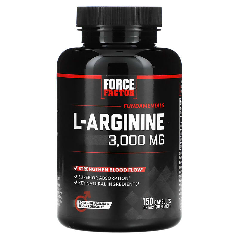 Force Factor, L-Arginine, 600 mg, 150 Capsules