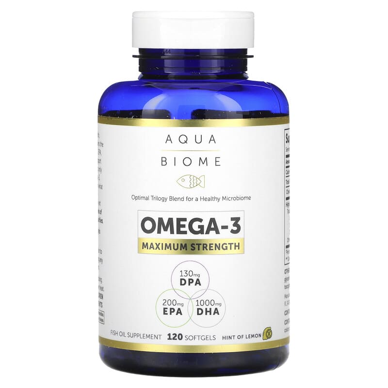 Enzymedica, Maximum Strength, Omega-3, Lemon, 1,000 mg, 120 Soft Gels