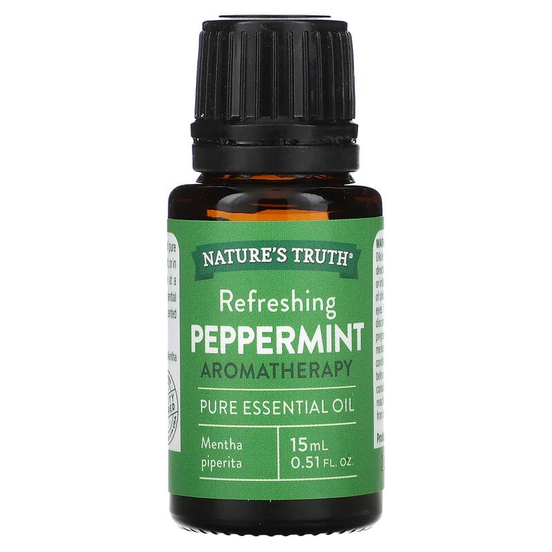 Nature's Truth, Pure Essential Oil, Refreshing Peppermint, 0.51 fl oz (51 ml)