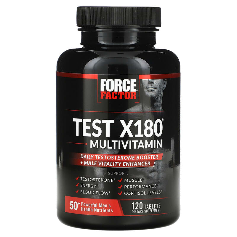 Force Factor, Test X180 Multivitamin + Testosterone Booster, 120 Tablets