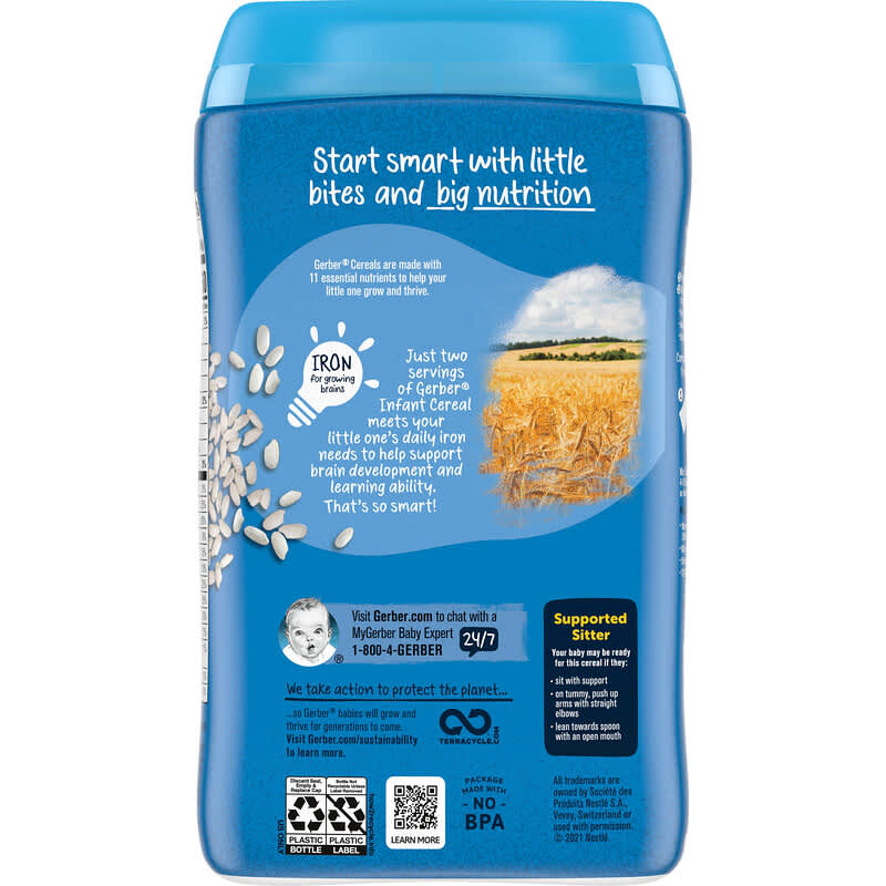 Gerber, Cereal for Baby, 1st Foods, Rice, 16 oz (454 g)