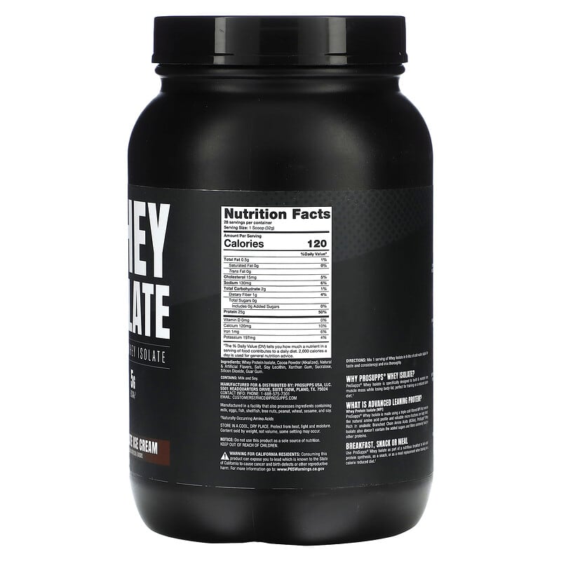 ProSupps, Whey Isolate, Chocolate Ice Cream, 2 lb (907 g)