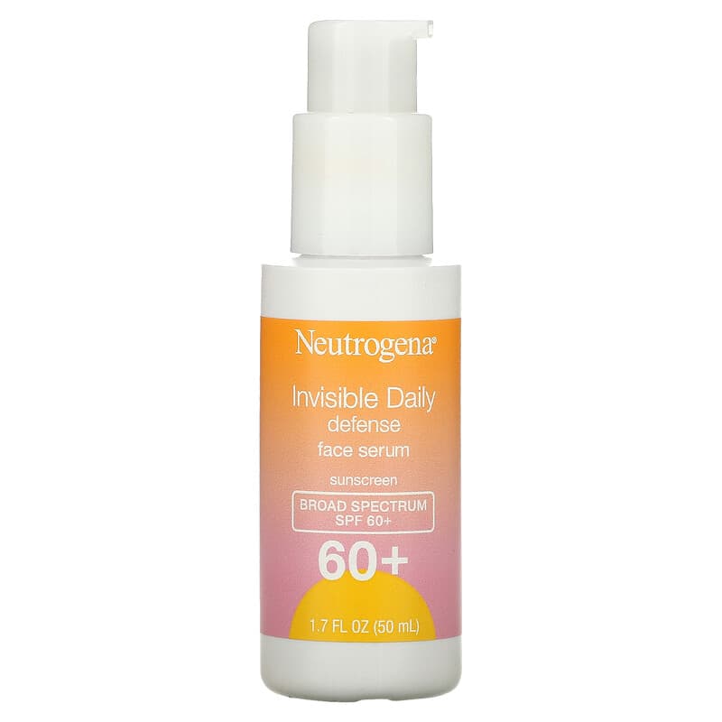 Neutrogena, Invisible Daily Defense Sunscreen Face Serum, SPF 60+, 1.7 fl oz (50 ml)