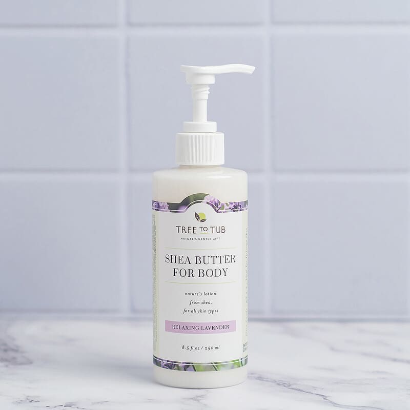 Tree To Tub, Shea Butter Moisturizing Body Lotion, Non-Greasy, Hydrating for Dry, Sensitive Skin, Lavender, 8.5 fl oz (250 ml)