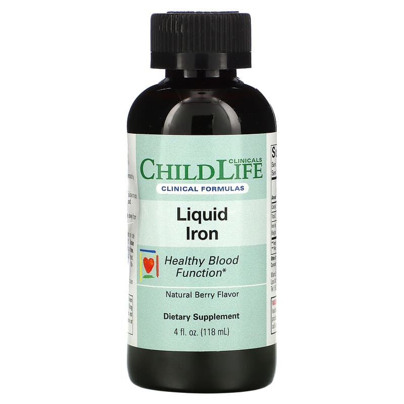 ChildLife Clinicals, Liquid Iron, Natural Berry, 4 fl oz (118 ml)