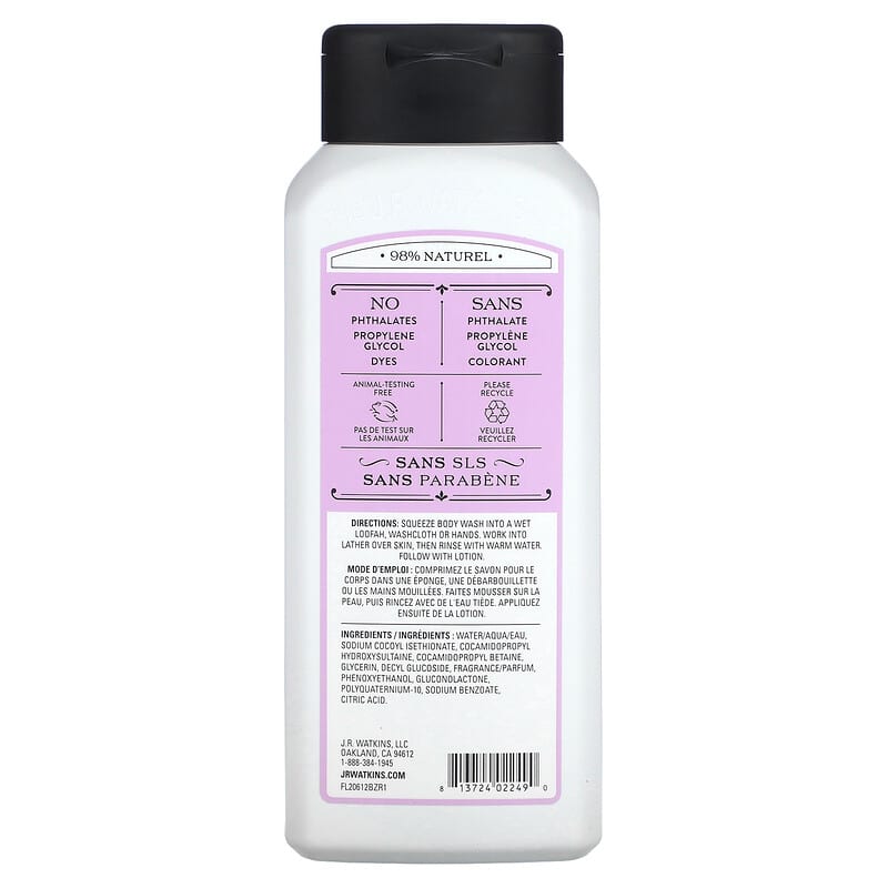 J R Watkins, Body Wash, Lavender, 18 fl oz (532 ml)
