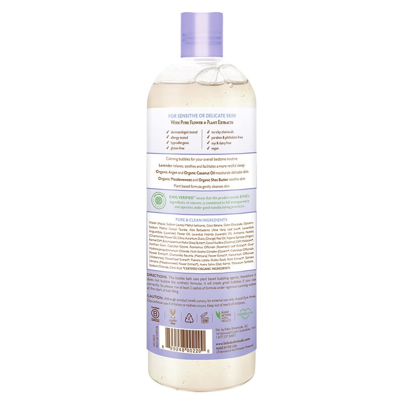 Babo Botanicals, Calming Shampoo, Bubble Bath & Wash, Lavender & Meadowsweet, 15 fl oz (450 ml)