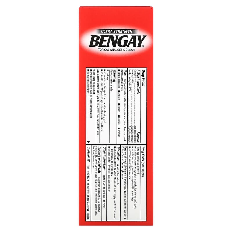 Bengay, Topical Analgesic Cream, Ultra Strength, 4 oz (113 g)