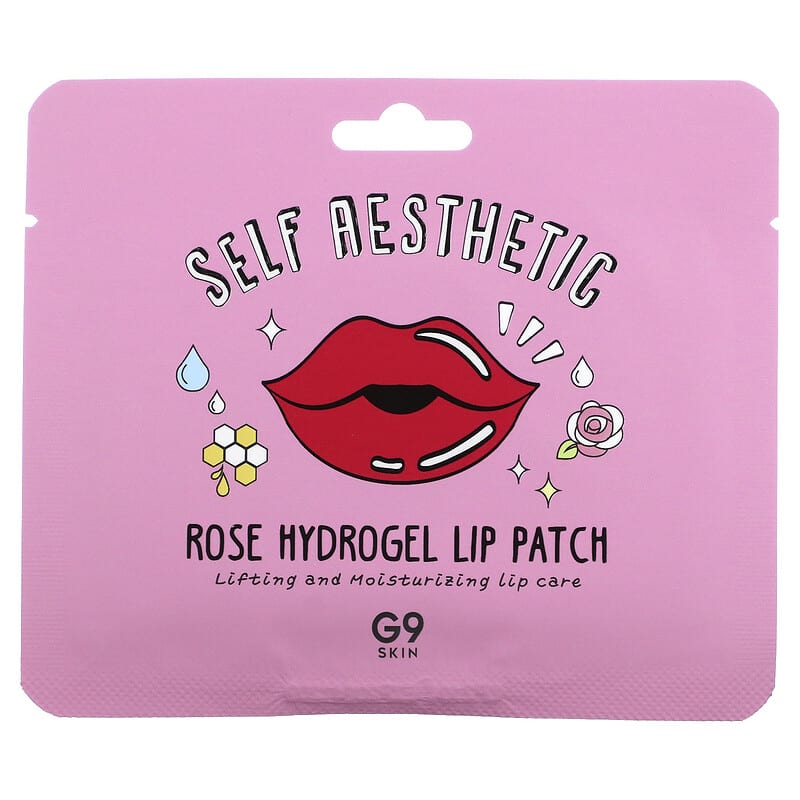 G9skin, Self Aesthetic, Rose Hydrogel Lip Patch, 5 Patches, 0.1 oz (3 g) Each