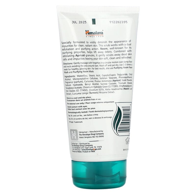 Himalaya, Purifying Neem Scrub, Normal to Oily Skin, 5.07 fl oz (150 ml)