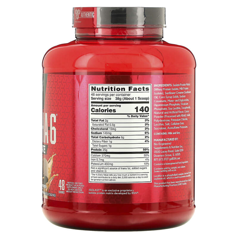 BSN, Syntha-6 Isolate, Protein Powder Drink Mix, Chocolate Peanut Butter, 4.02 lb (1.82 kg)