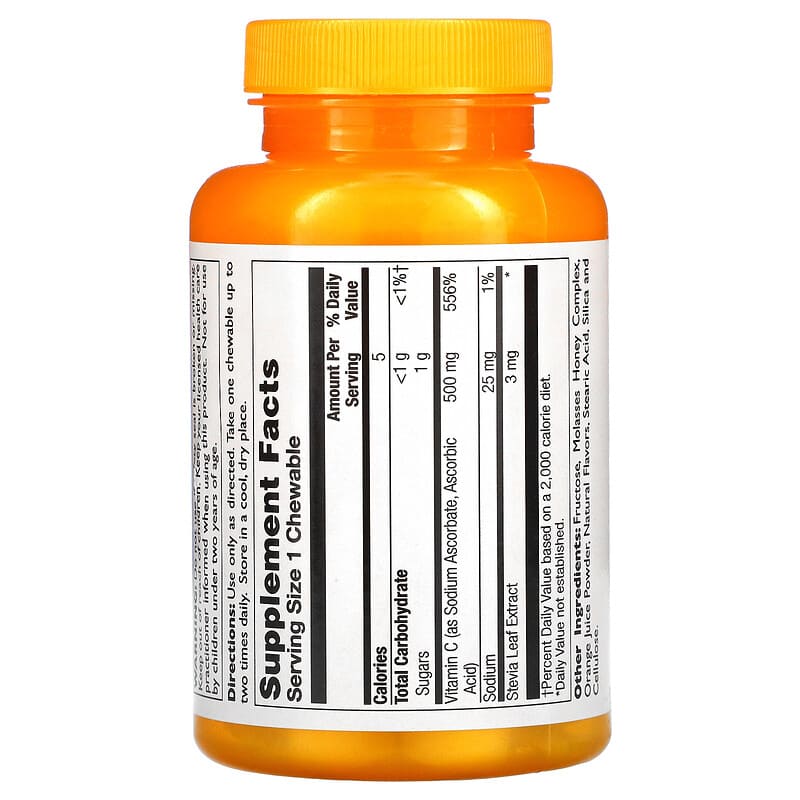 Thompson, C500 mg Chewable, Natural Orange Flavor, 60 Chewables