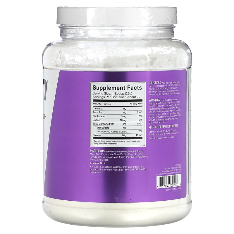 JYM Supplement Science, Clear Isolate Whey Protein, Grape, 1.1 lbs (18.3 oz)