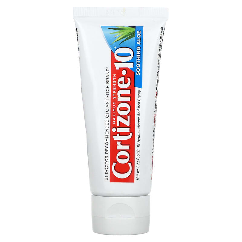 Cortizone 10, Maximum Strength, Soothing Aloe Creme, 2 oz (56 g)