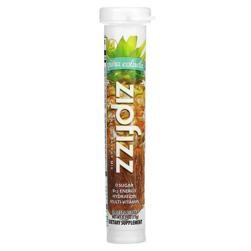 Zipfizz, Healthy Energy With Vitamin B12, Pina Colada, 20 Tubes, 0.39 oz (11 g) Each