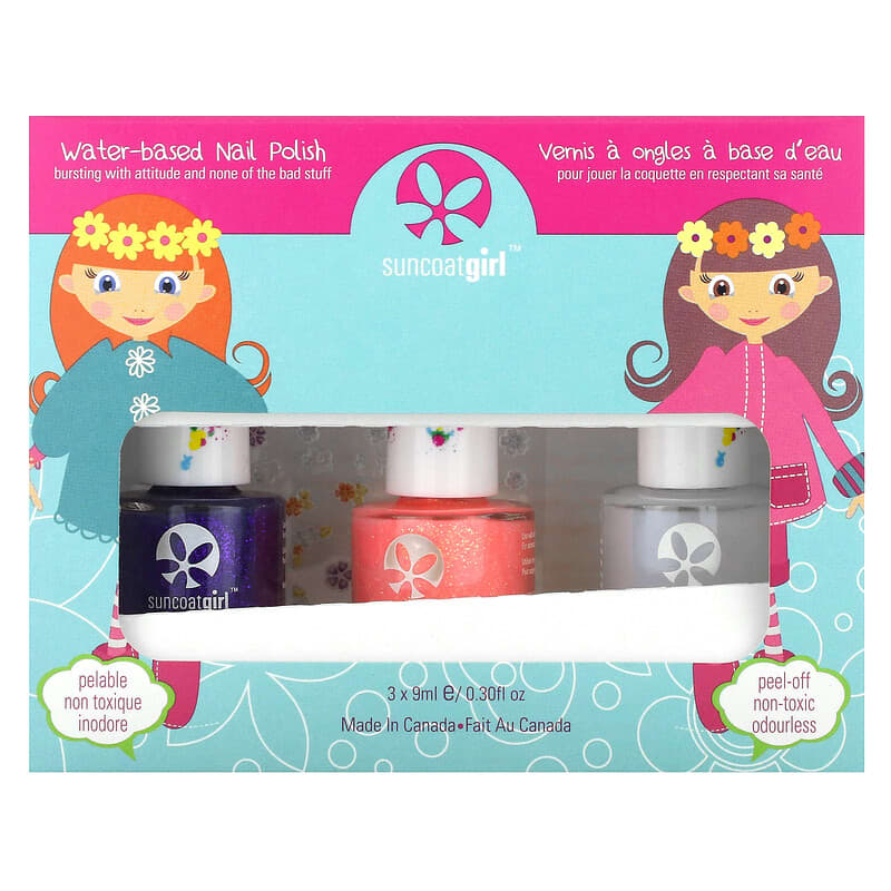 SuncoatGirl, Water-Based Nail Polish, Pretty Me, 3 Piece Kit