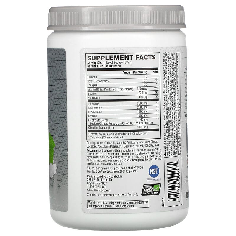 Xtend, The Original 7G BCAA, Glacial Grape, 14.3 oz (405 g)