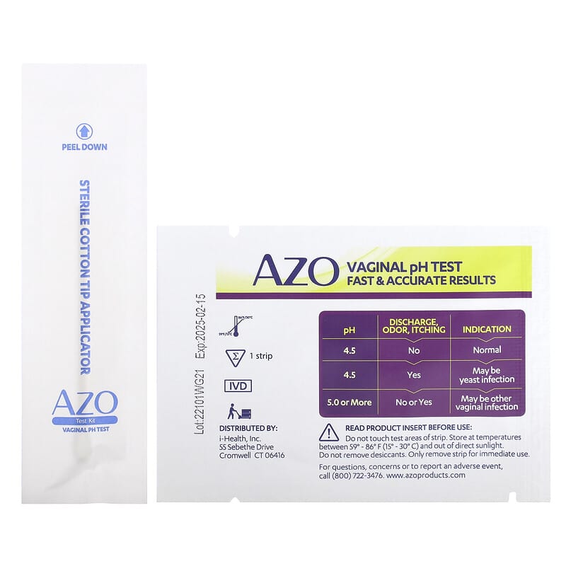 Azo, Vaginal pH Test, 2 Self Tests