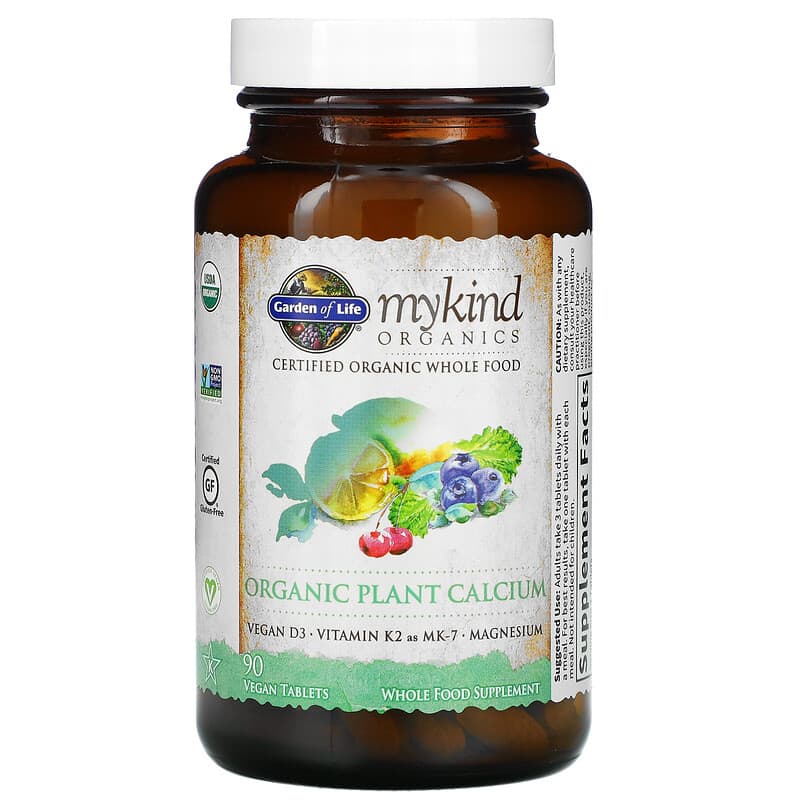 Garden of Life, MyKind Organics, Organic Plant Calcium, 90 Vegan Tablets