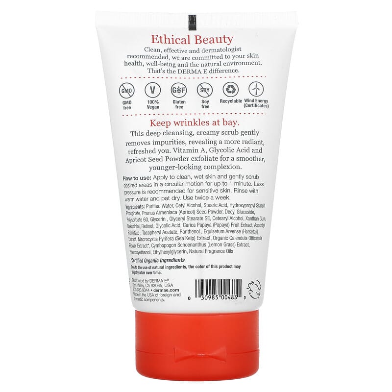 DERMA E, Anti-Wrinkle Scrub, 4 oz (113 g)