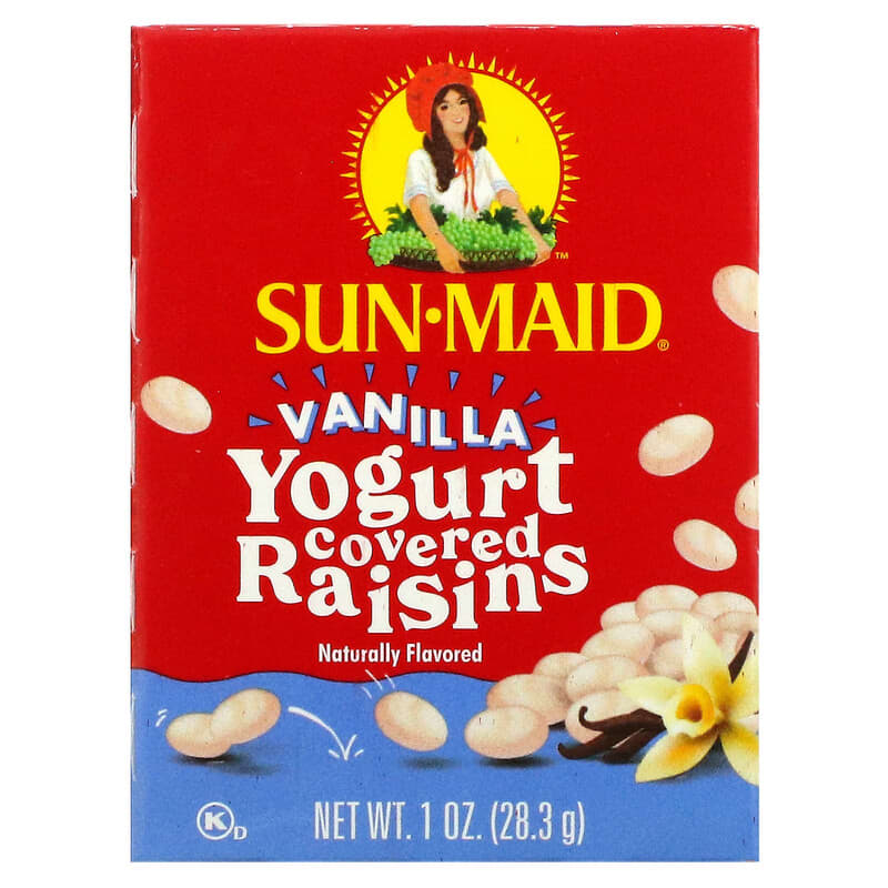 Sun-Maid, Yogurt Covered Raisins, Vanilla, 6 Boxes, 1 oz (28.3 g) Each