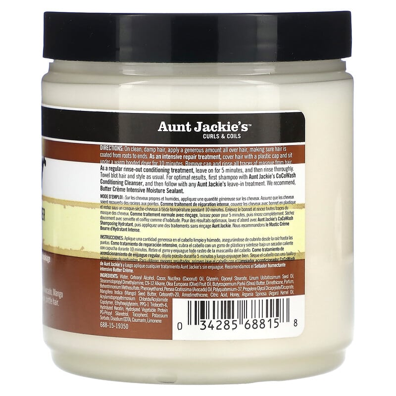 Aunt Jackie's Curls & Coils, Coco Repair, Coconut Creme Deep Conditioner, 15 oz (426 g)