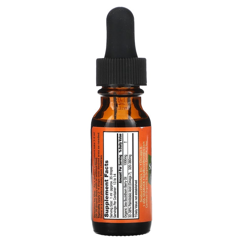 SeaBuckWonders, Organic Himalayan Sea Buckthorn Berry Oil, 0.45 fl oz (13.3 ml)