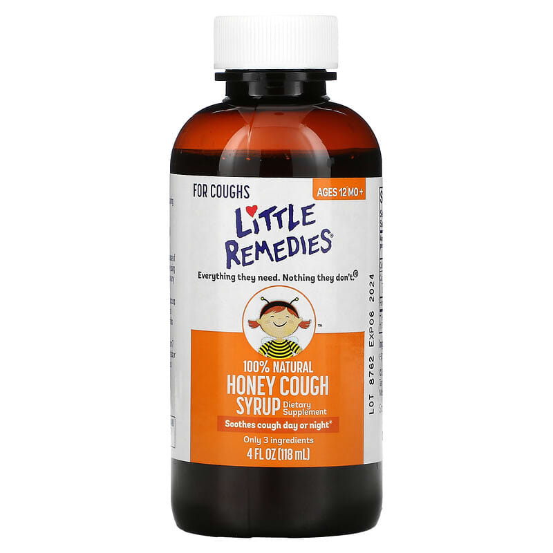 Little Remedies, 100% Natural Honey Cough Syrup, Ages 12 Month+, 4 fl oz (118 ml)