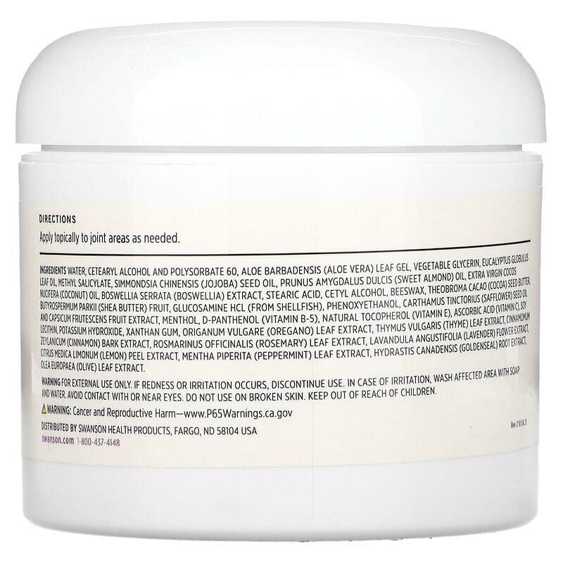 Swanson, Joint Cream with Glucosamine & Boswellia, 4 fl oz (118 ml)